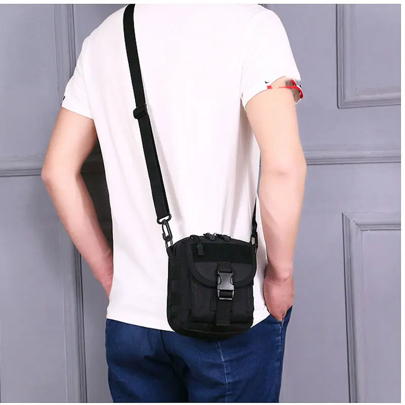 Bolsa táctica impermeable de nailon, riñonera Molle para senderismo, pesca, caza, deportes, Camping, XA717WA - imagen 3