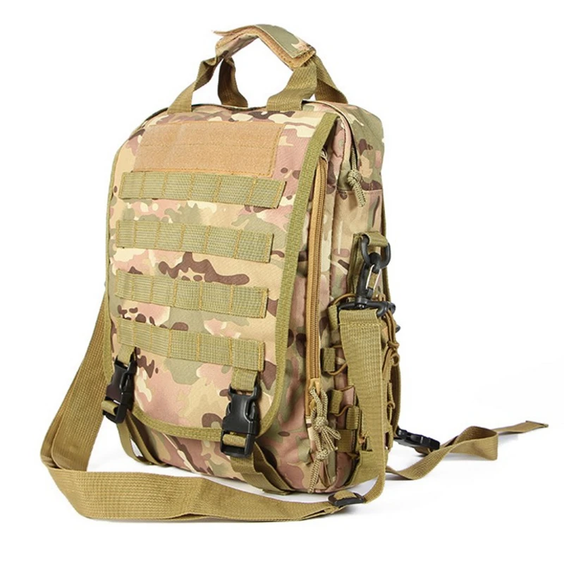 Mochila táctica militar para ordenador portátil, morral de hombro Molle de 14 pulgadas para acampar, senderismo, viajes al aire libre, bandolera para hombre - imagen 2