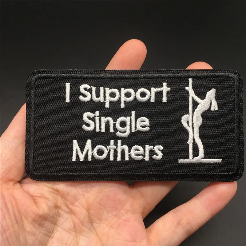 Soporte para madres solteras tamaño: 10x5,3 cm, bordado para ropa a rayas, insignia, decoración de costura, apliques DIY - imagen 5