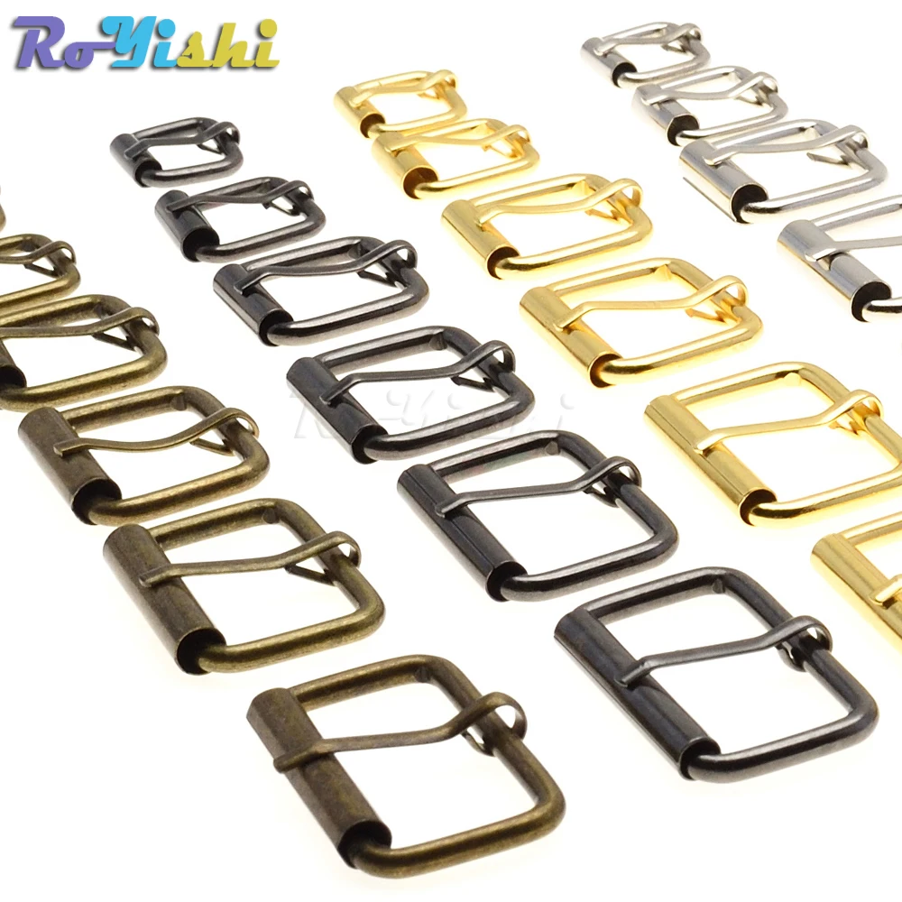 Hebillas de cinturón de medio rodillo formado de alambre de Metal para bolso de mano, correa de zapato, anillo rectangular, reparación Artesanal de cuero, bricolaje, 50 unids/lote por paquete - imagen 5