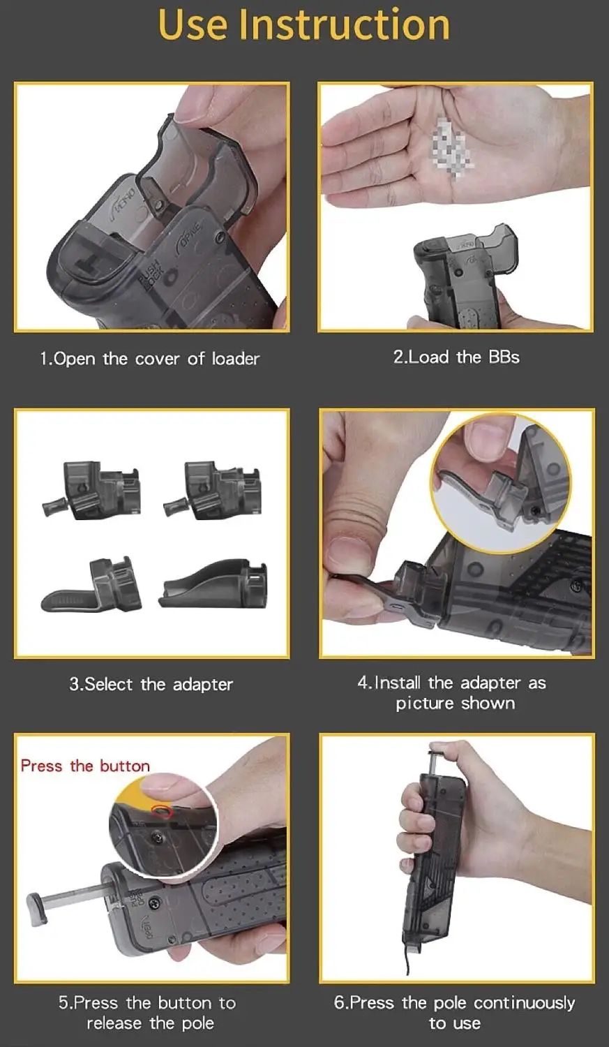Cargador alta capacidad 250BB – Pistola aire comprimido 4.5mm - imagen 5
