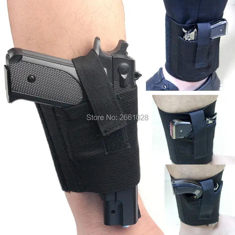 Pistolera de tobillo para hombre, pistola táctica militar ajustable con bolsa de cargador para LCP LC9 PF9 SIG 223 SCCY 9mm