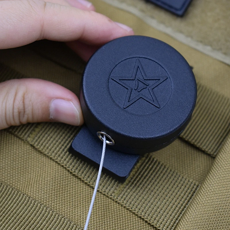 LLavero de cuerda de alambre de acero elástico de 100CM, llavero de alarma retráctil deportivo, llavero telescópico antipérdida, accesorio para llaves, baratija - imagen 3