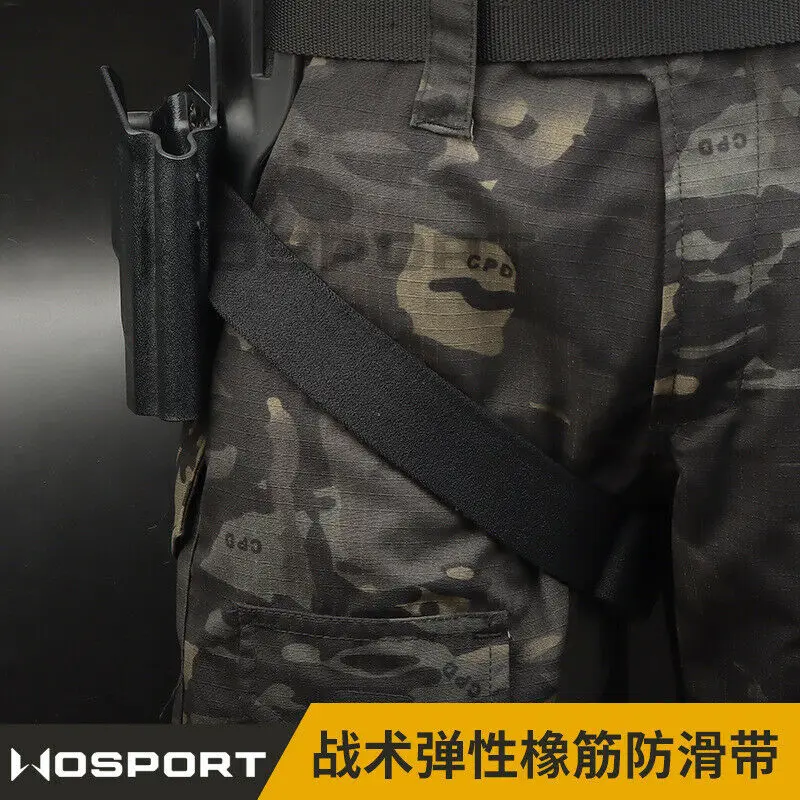 Wosport-mallas de goma elásticas para caza, Leggings tácticos antideslizantes para muslo, correa de pierna, Serie K Plate, manga de mango rápido, novedad - imagen 5