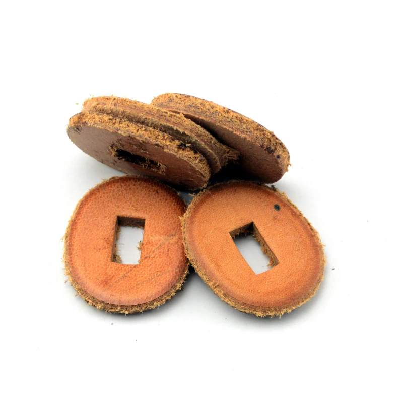 20 unids/lote, 2 tamaños, anillos de cuero de vaca para cuchillo recto, básculas con mango de Kabar, piezas de Material de fabricación DIY - imagen 5