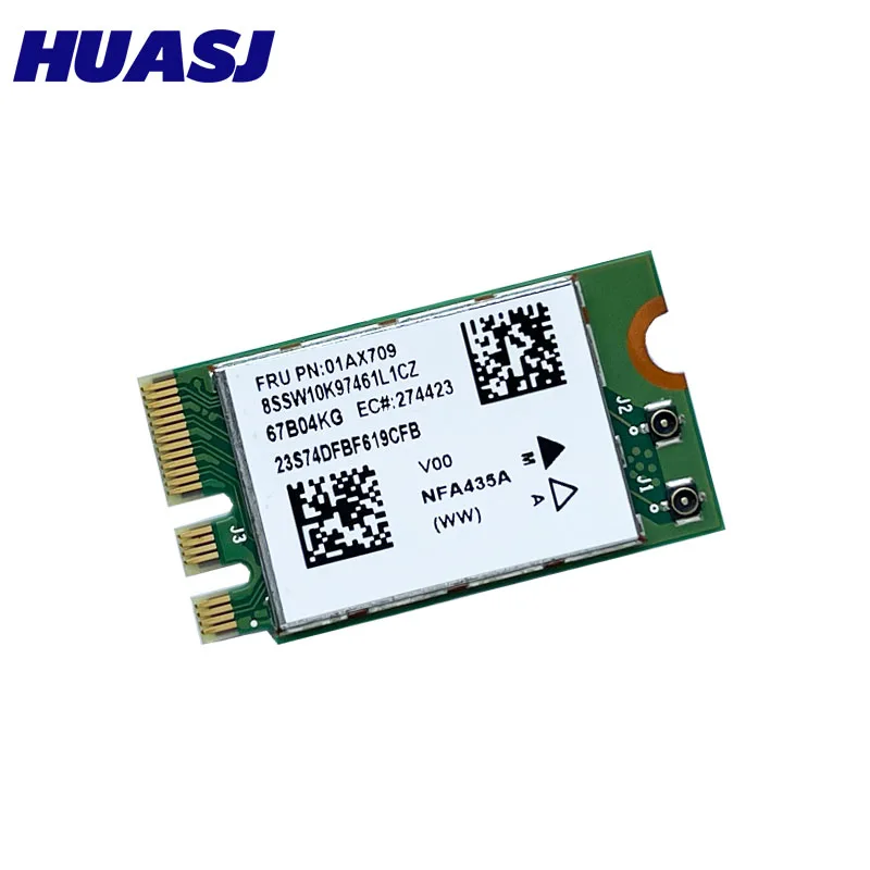 HUASJ-tarjeta adaptadora inalámbrica QCA9377, QCNFA435, 802.11AC, 2,4G/5G, NGFF, WIFI, BT4.1, para Lenovo AIO-700-22ISH, C20-00 - imagen 2
