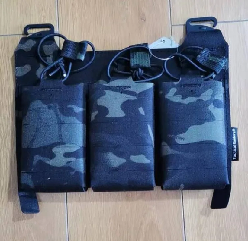 Outdoor Tactical Vest Laser Cutting Molle, Triple Magazine Bag, Front Panel - imagen 3