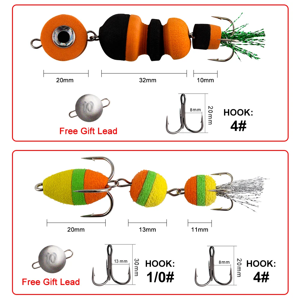 FISH KING-señuelo de Pesca suave, cebo de espuma, Swimbait, Wobbler, Lucio, insectos artificiales, gran oferta - imagen 3