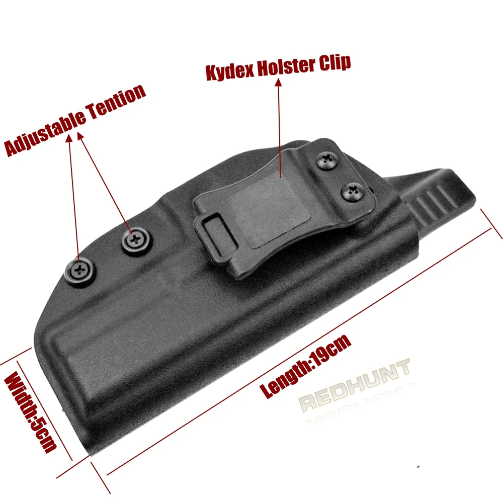 Funda táctica para pistola, accesorio para pistola de transporte oculto en el interior, compatible con Glock 43, Glock 43X/Glock 17 - imagen 3