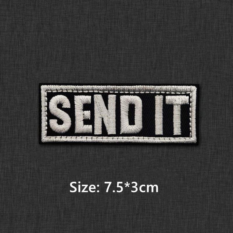 Tira larga con bordado 3D, pegatinas de tela en inglés, parche para ropa, mochila, sombrero, chaqueta vaquera, brazalete táctico, decoración - imagen 3