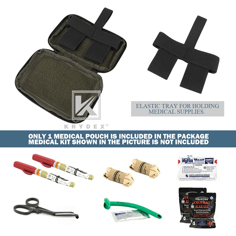 KRYDEX TRA estilo MED1 bolsa médica táctica EMT Kit de trauma portador IFAK soporte de torniquete bolsa de cinturón de almacenamiento equipo de caza - imagen 4