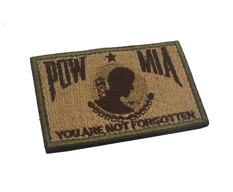 POW MIA YOU ARE NOT FORGOTTEN Veteran patch, POW MIA, prisionero de guerra, falta en acción, escudo militar, Parche de motorista - imagen 2