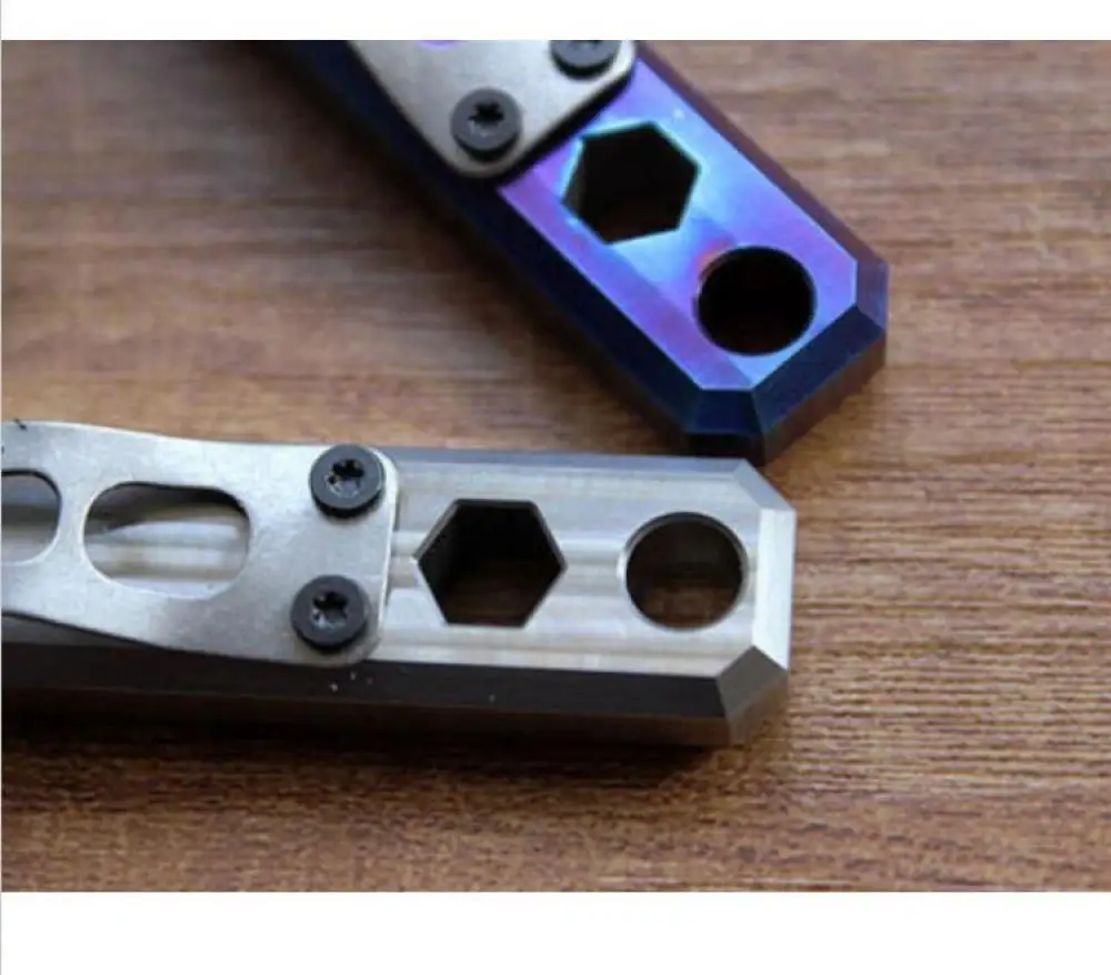 Herramienta de destornillador de barra de palanca de titanio con Clip EDC, herramienta colgante de llavero, novedad - imagen 3