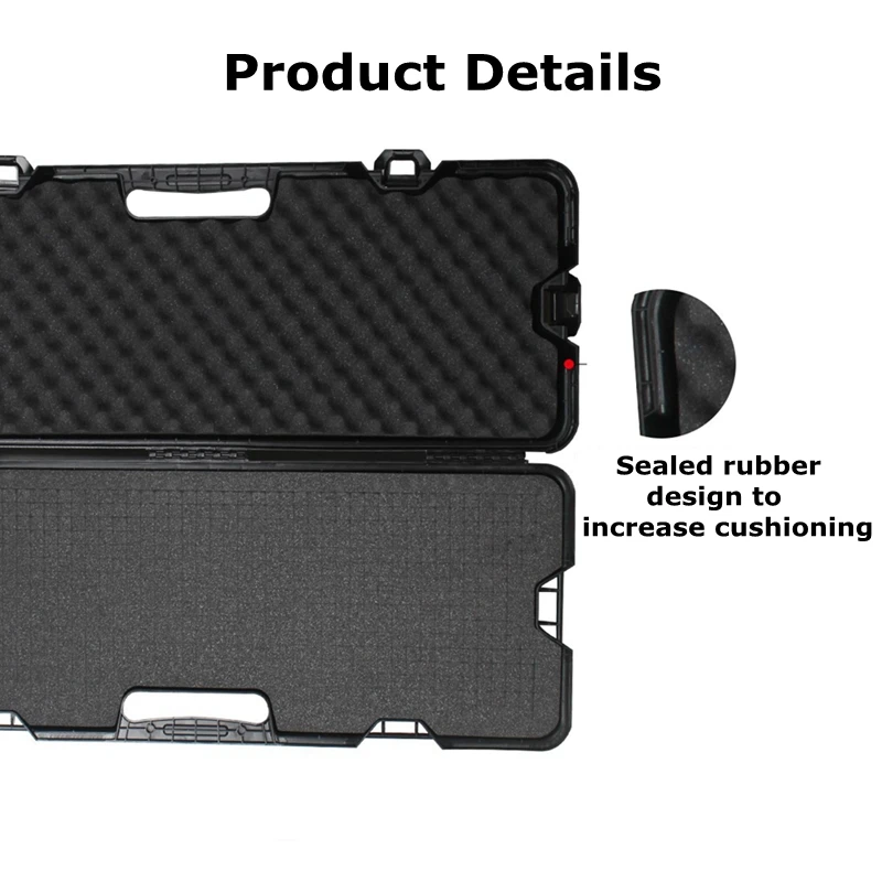 Caja de Seguridad para Rifle de caza, caja de arco y flecha de entrenamiento táctico, caja de cámara de cara dura, caja de herramientas de seguridad táctica de plástico para exteriores - imagen 5