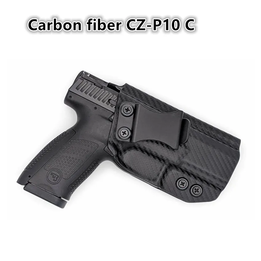 Funda de fibra de carbono Kydex IWB para CZ P07 P09 P10 C F SC sub compact Full Size Mag Carrier holders charger port Inside Carry - imagen 3
