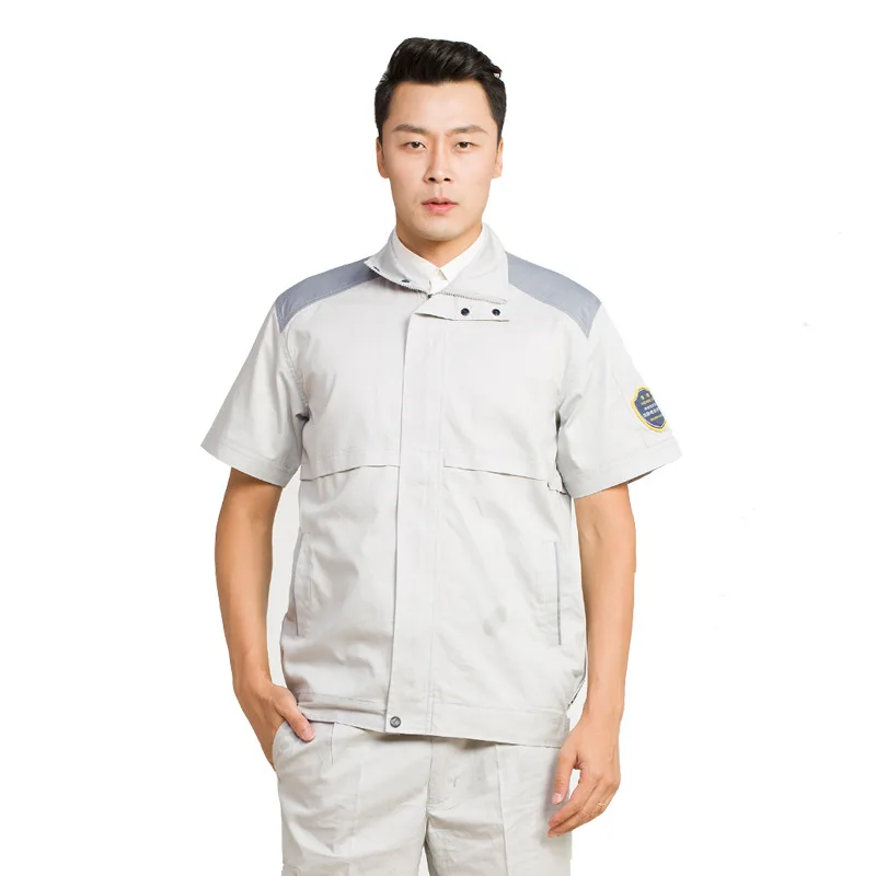 Ropa de trabajo de soldadura de verano, servicio antiestático transpirable, uniformes de taller mecánico de reparación de automóviles, monos de limpieza duraderos - imagen 3