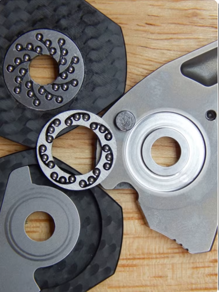 Rodamiento de marco de cobre, volteador Manual, rodamientos de cerámica de apertura rápida, Bola de cerámica de carburo de silicio, espinas verdes, reemplazo de bricolaje, 2 piezas - imagen 4