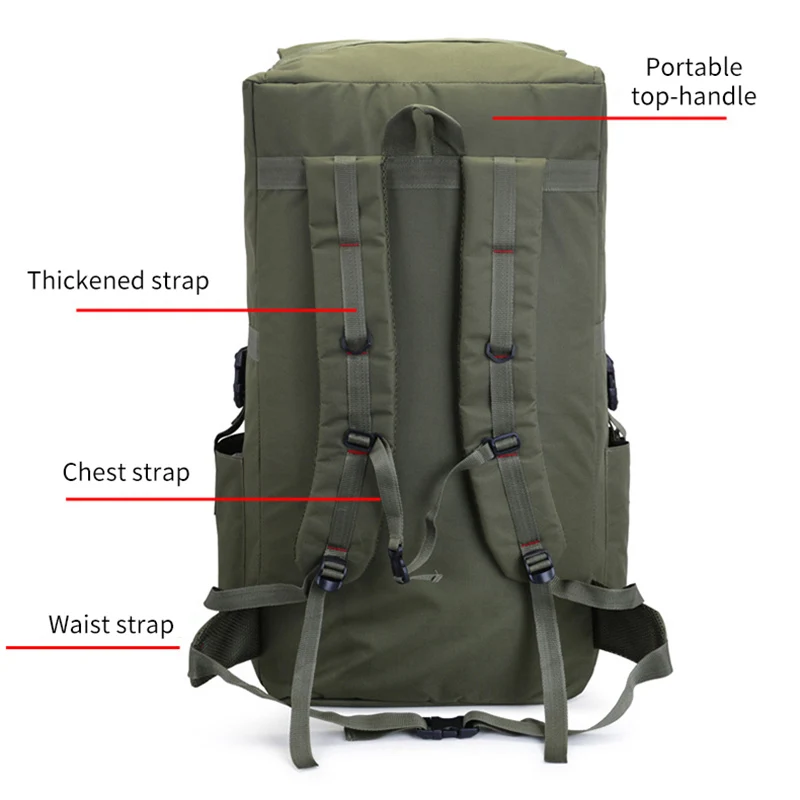 Bolsa de senderismo para hombre, 110L, 130L, mochila de Camping, gran tamaño, ejército, escalada, Trekking, viaje, bolsas tácticas, bolsa de equipaje XA860WA - imagen 5