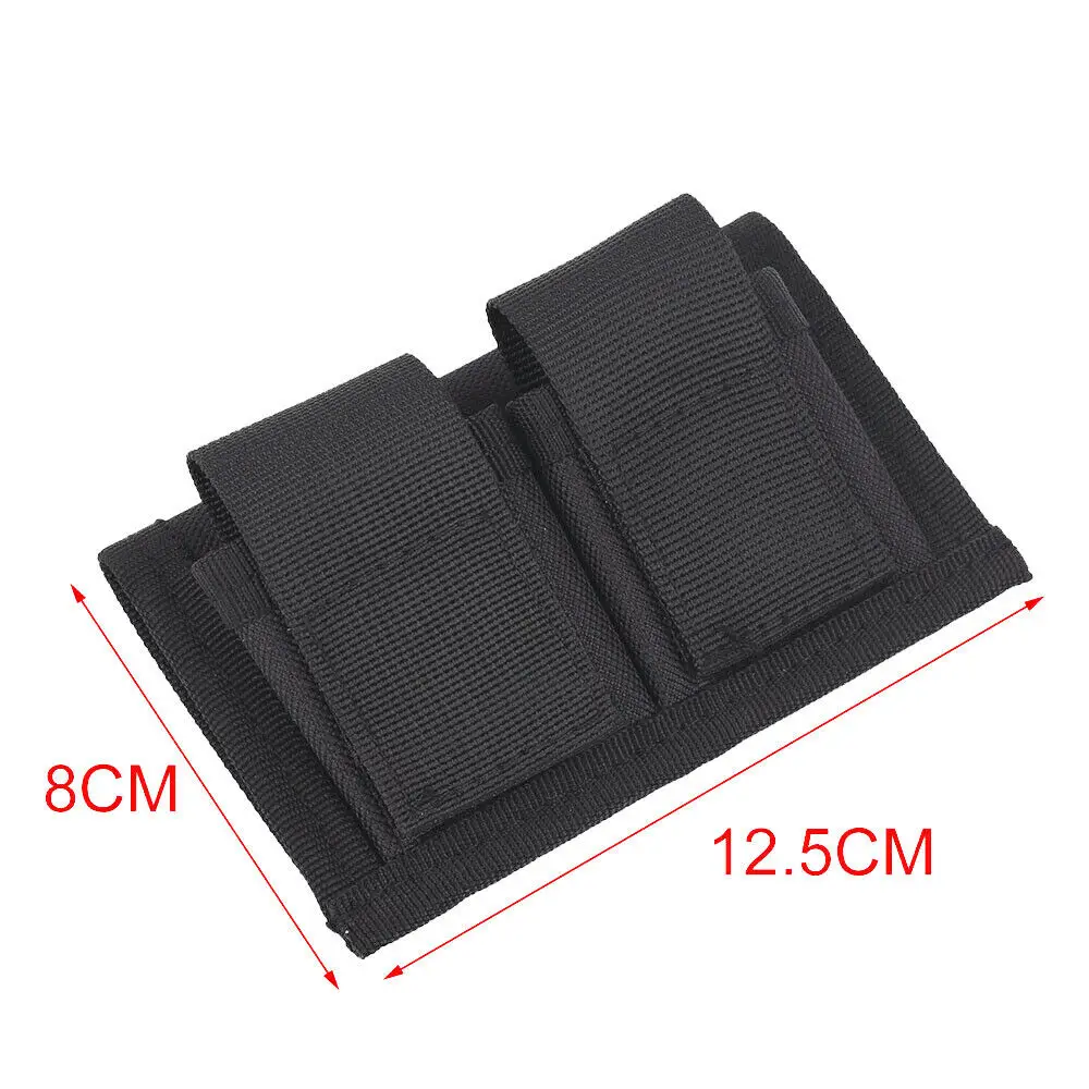 Bolsa táctica Molle para revólver de caza, bolsa de cinturón de cargador de doble velocidad, compatible con 22 Mag 32 38 357 41 44 - imagen 3