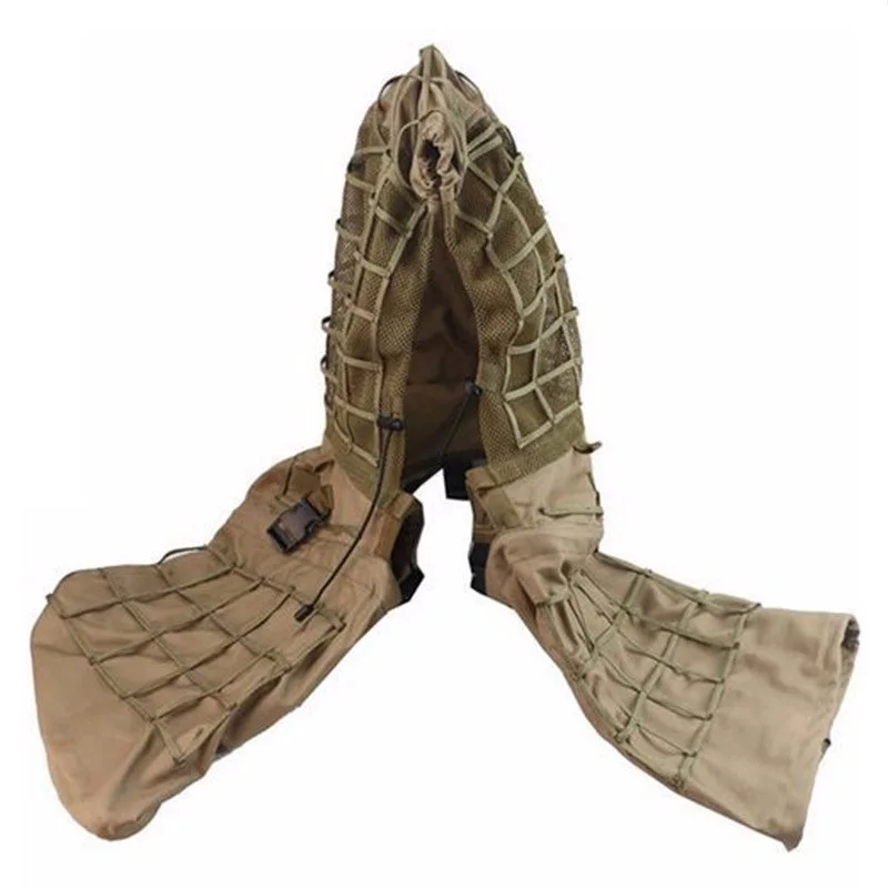 Ropa de caza de entrenamiento táctico CS con hilo, traje Ghillie de malla de camuflaje de francotirador, conjuntos de chaqueta de tiro al aire libre de base, nuevo - imagen 5