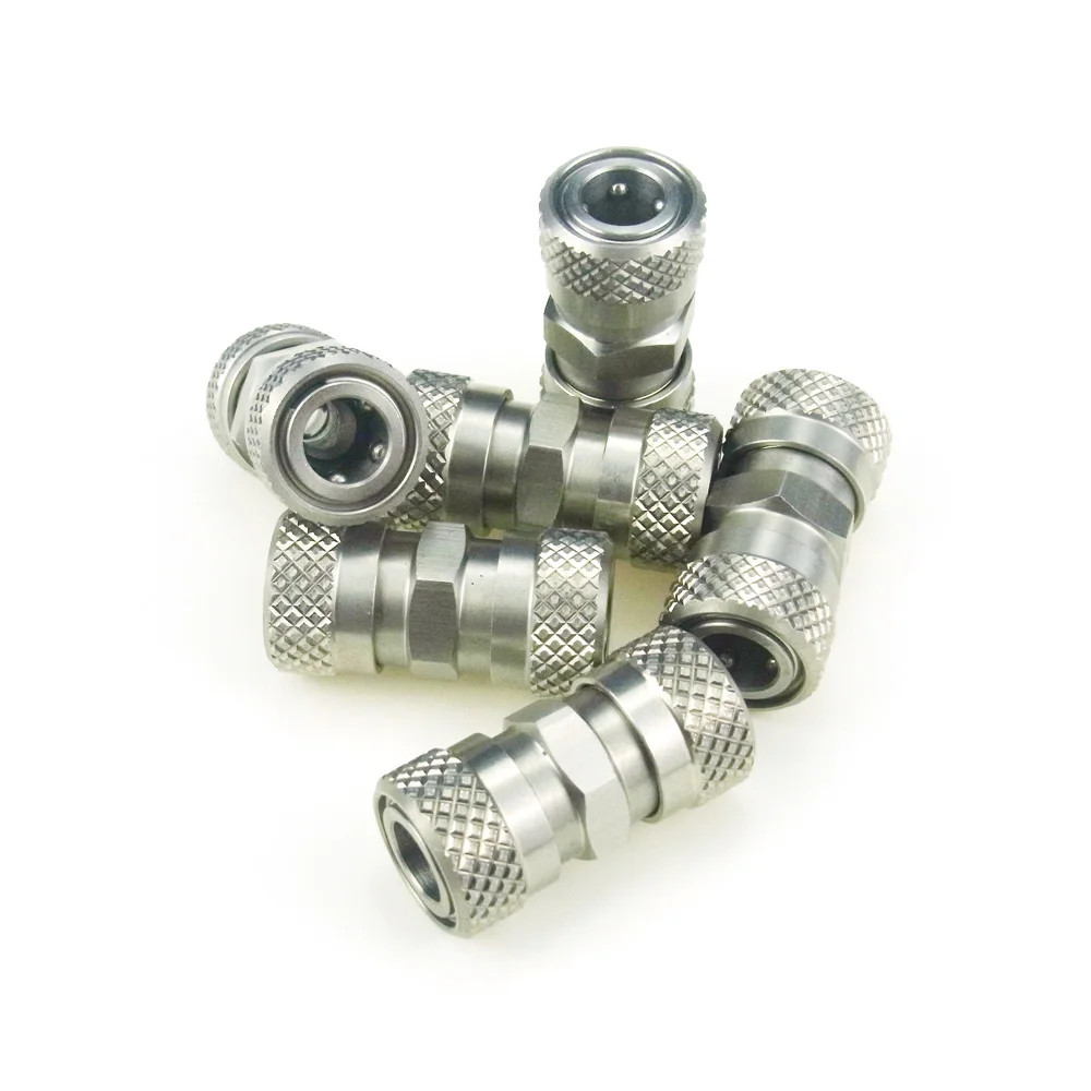 Acoplador de desconexión rápida hembra, herramienta de aire de acero inoxidable, doble en ambos extremos, 8MM - imagen 5