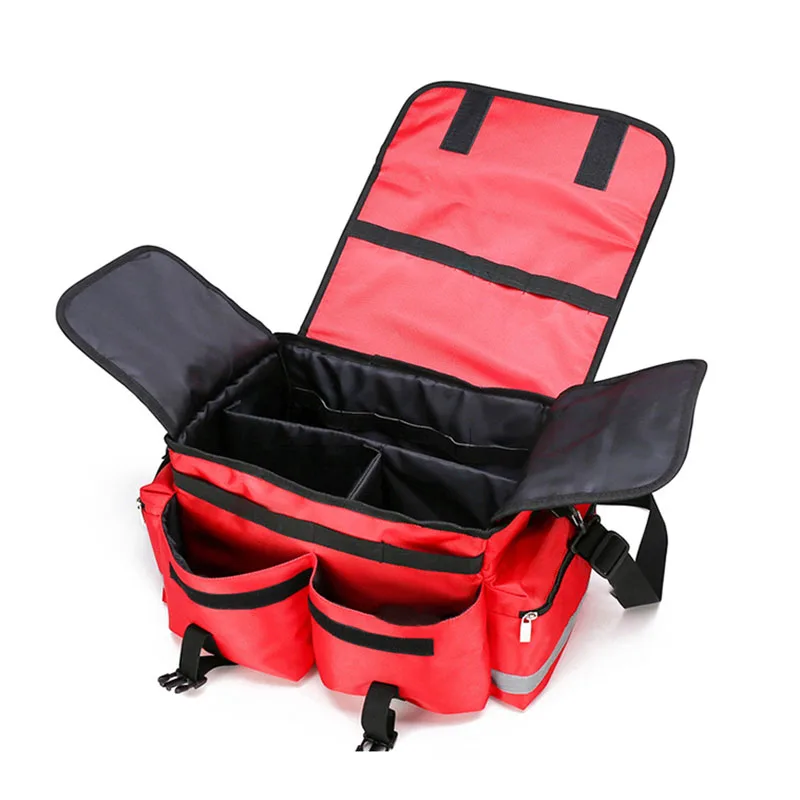 Nueva bolsa vacía de primeros auxilios para coches, botiquín médico portátil de supervivencia de emergencia al aire libre para viajes de acampada, multibolsillo de gran tamaño - imagen 4