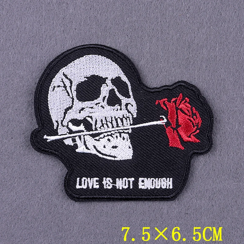 Parche para planchar Punk'S, parches bordados no muertos para ropa, rayas DIY, parches de cosas Punk para ropa, apliques de insignias de calavera - imagen 4