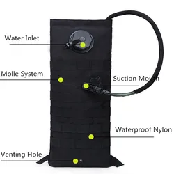 MOLLE Bolsa de hidratación táctica para deportes y senderismo