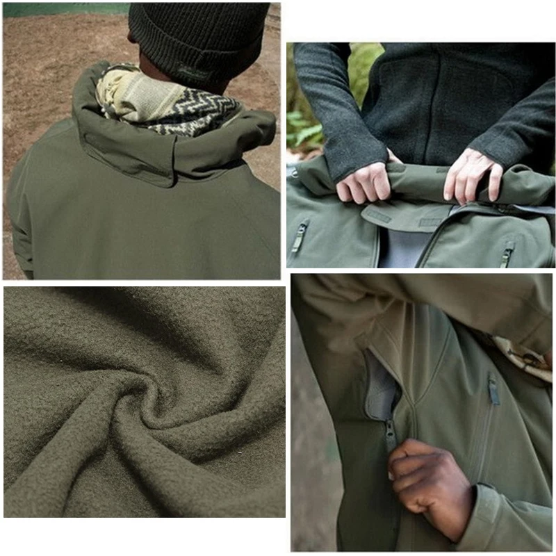 Ropa de caza para hombre, chaqueta y pantalones de caza resistentes al agua, silenciosos, de camuflaje, a prueba de viento, con capucha para exteriores - imagen 3