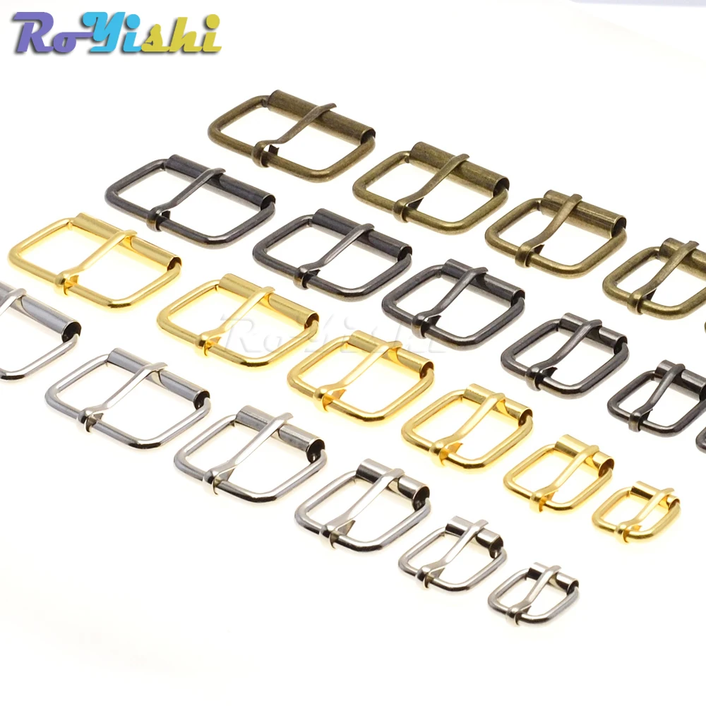 Hebillas de cinturón de medio rodillo formado de alambre de Metal para bolso de mano, correa de zapato, anillo rectangular, reparación Artesanal de cuero, bricolaje, 50 unids/lote por paquete - imagen 4