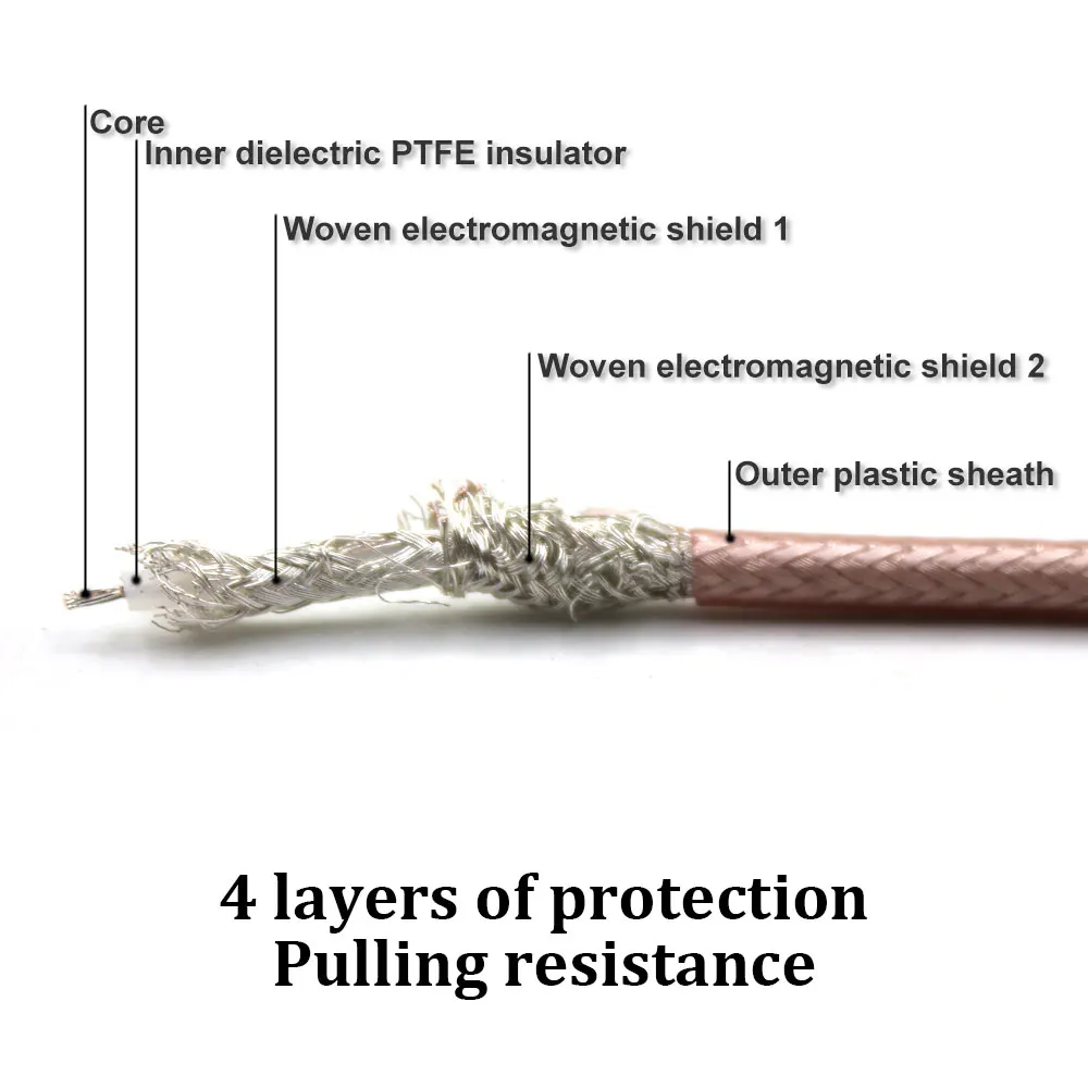 Cable Coaxial UHF/PL-259 macho a hembra para Walkie Talkie QYT, antena de Radio móvil de 5 metros, color rosa, 316, para QYT KT-8900D TYT TH-9800 - imagen 4