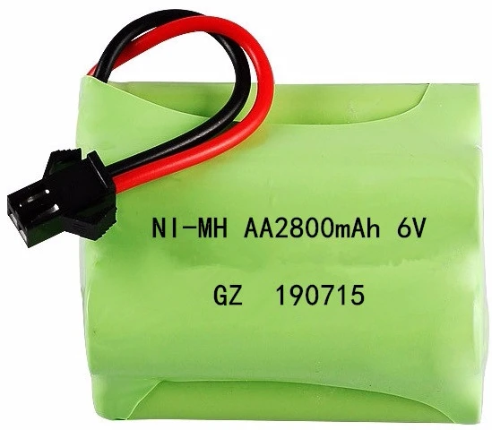 Batería recargable NiMH de 6v y 2800mah para coches de juguete, tanques, camiones, Robots, barcos, pistolas, paquete de baterías AA Ni-MH, enchufe SM - imagen 3
