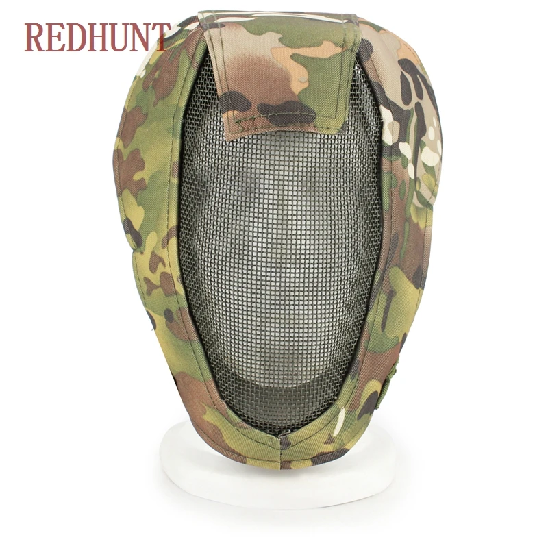 Máscara facial completa de esgrima militar V3, máscara táctica de malla metálica de acero para Paintball, caza, ejército, juego de guerra, máscaras protectoras - imagen 5