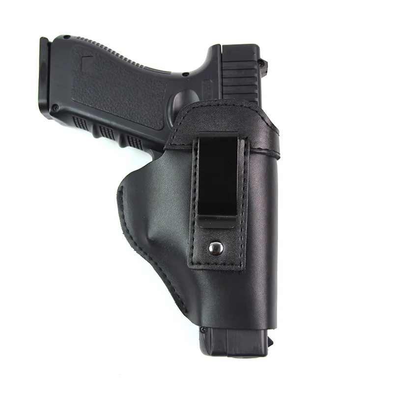Funda táctica de cuero para pistola Glock 17 19 Colt 1911 Beterra M92 Sig Sauer P226 Cz75 shadow Airsoft, funda oculta con Clip