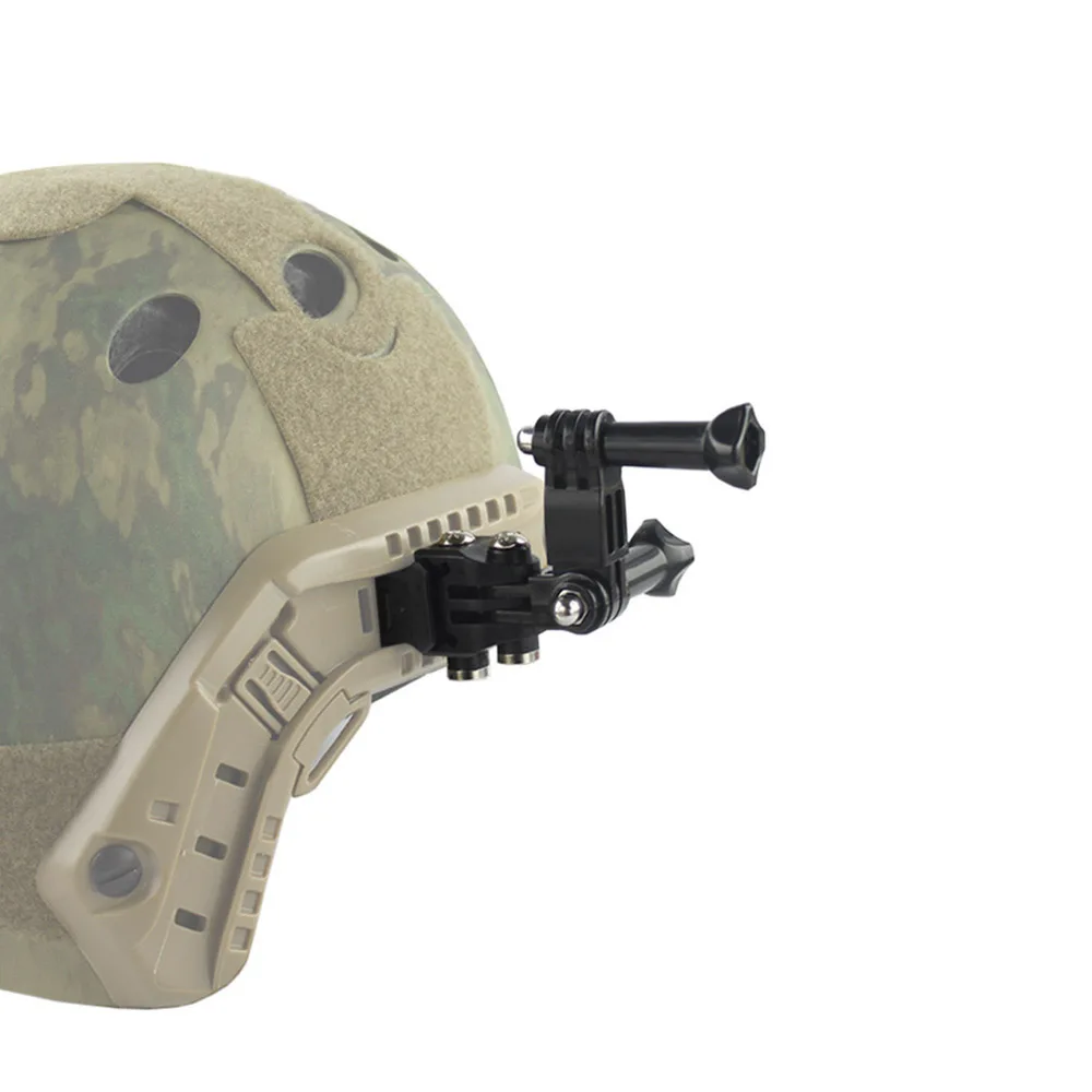 Adaptador de montaje en riel lateral para casco VULPO táctico FAST MICH, montaje fijo para cámara de acción Gopro HD Hero 1- 5, multiángulo ajustable - imagen 4