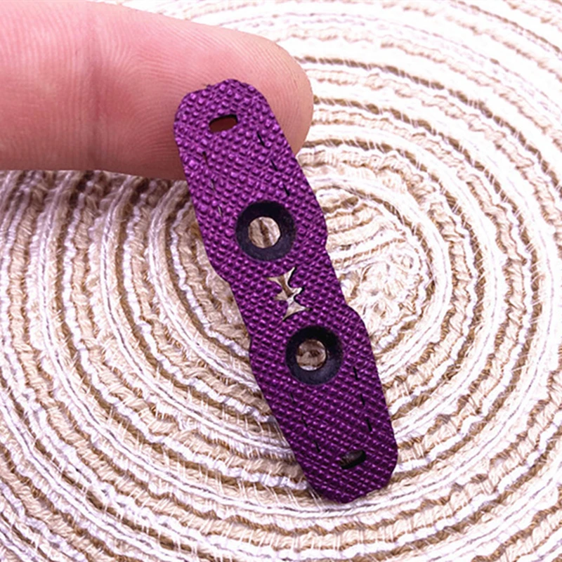 Nuevo 20 unidades/lote de monedero con tirachinas de cuero plano de microfibra púrpura de 1,8mm de espesor para uso de catapulta de competición de caza al aire libre - imagen 5