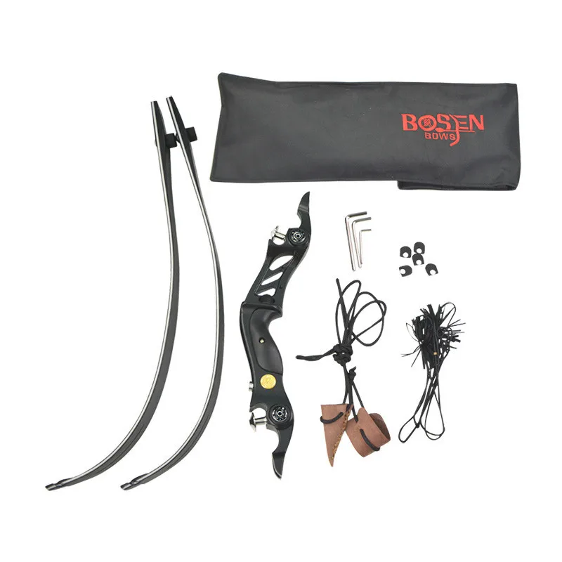 Arco recurvo de 60 pulgadas para tiro con arco largo, accesorio de caza para deportes al aire libre, 20-55lbs - imagen 5