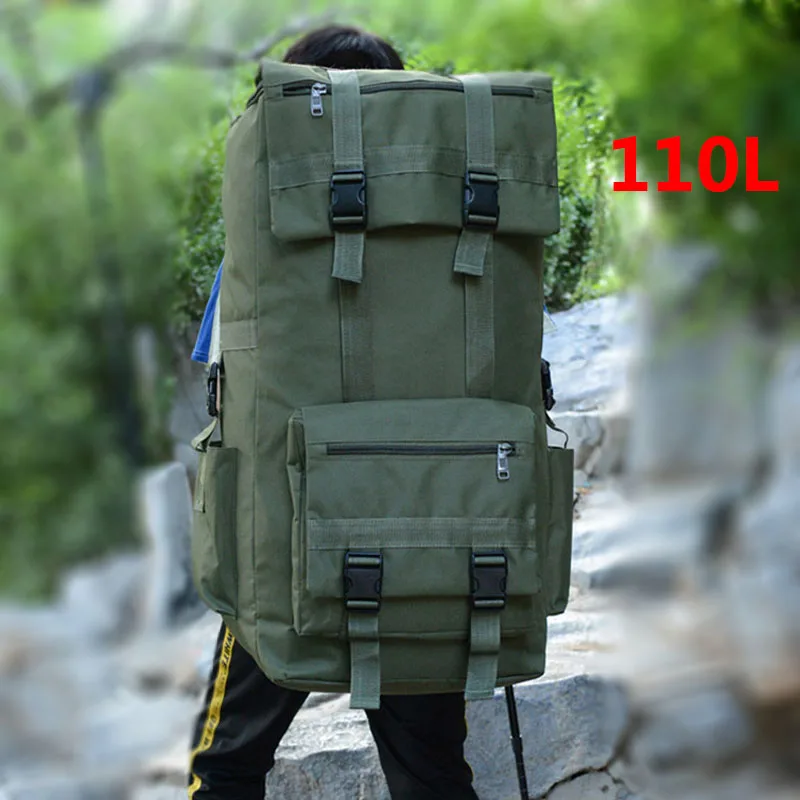 Bolsa de senderismo para hombre, 110L, 130L, mochila de Camping, gran tamaño, ejército, escalada, Trekking, viaje, bolsas tácticas, bolsa de equipaje XA860WA - imagen 2