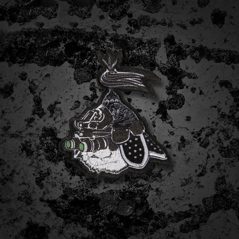 Parche bordado de cuatro ojos, Calavera táctica, visión nocturna, Halloween, pato, Panda, Ejército Imperial de la selva, te ves esta noche, Capítulo de Citas - imagen 4