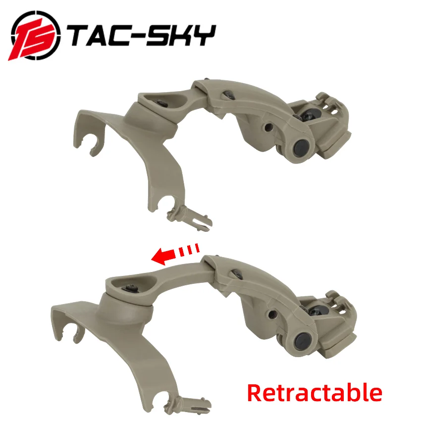 TAC-SKY casco táctico Ops Core ARC Rail adaptador soporte DE casco es adecuado para auriculares DE tiro tácticos COMTA II COMTA III DE - imagen 5