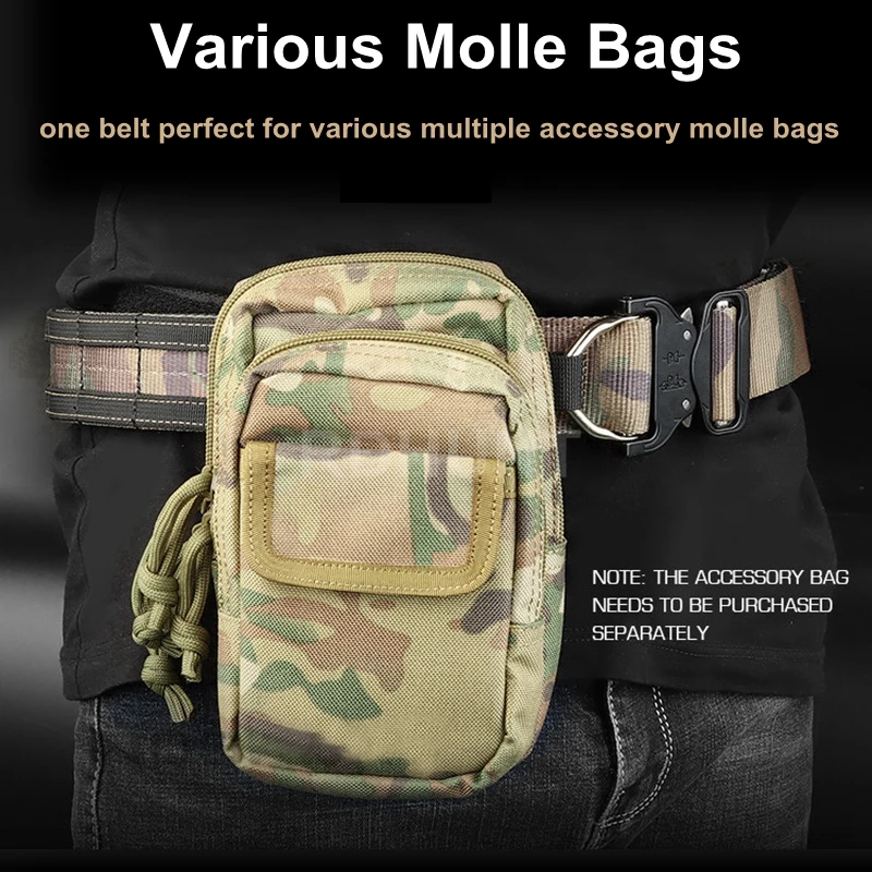 Cinturón táctico Airsoft para hombre, correa de nailon de aleación de liberación rápida, longitud de 4,5 CM, 3,8 CM, a la moda, para caza al aire libre - imagen 4