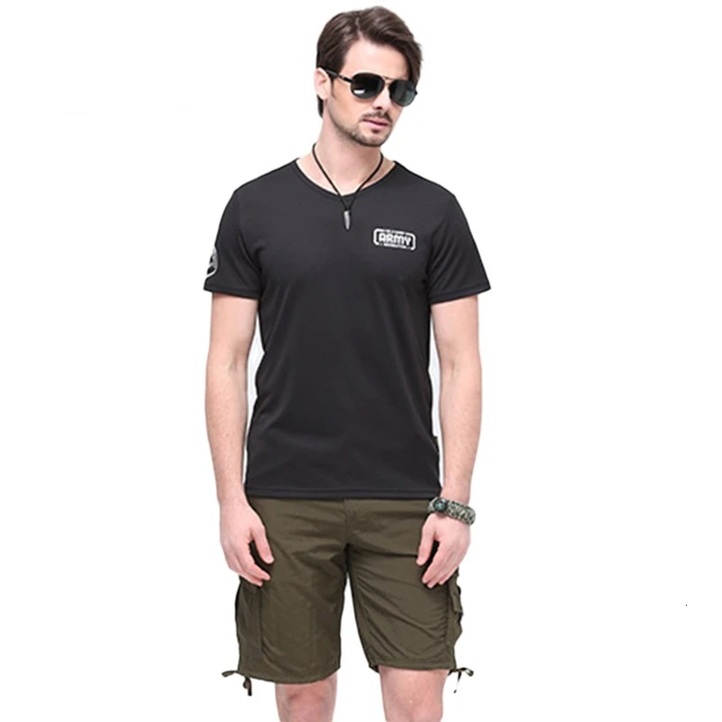 Pantalones cortos con múltiples bolsillos para exteriores, tela de mezcla de fibra química, transpirable, secado rápido, senderismo, Camping, deportes, viajes, hombre - imagen 4