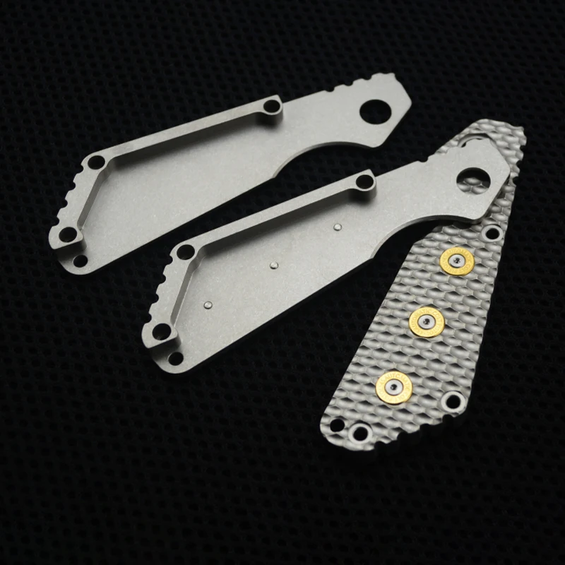 Empuñaduras de mango de cuchillo plegables de aleación de titanio, 1 unidad, parche para cuchillos Strider ST SNG, soporte de escala personalizado CNC, piezas de accesorios de bricolaje - imagen 5