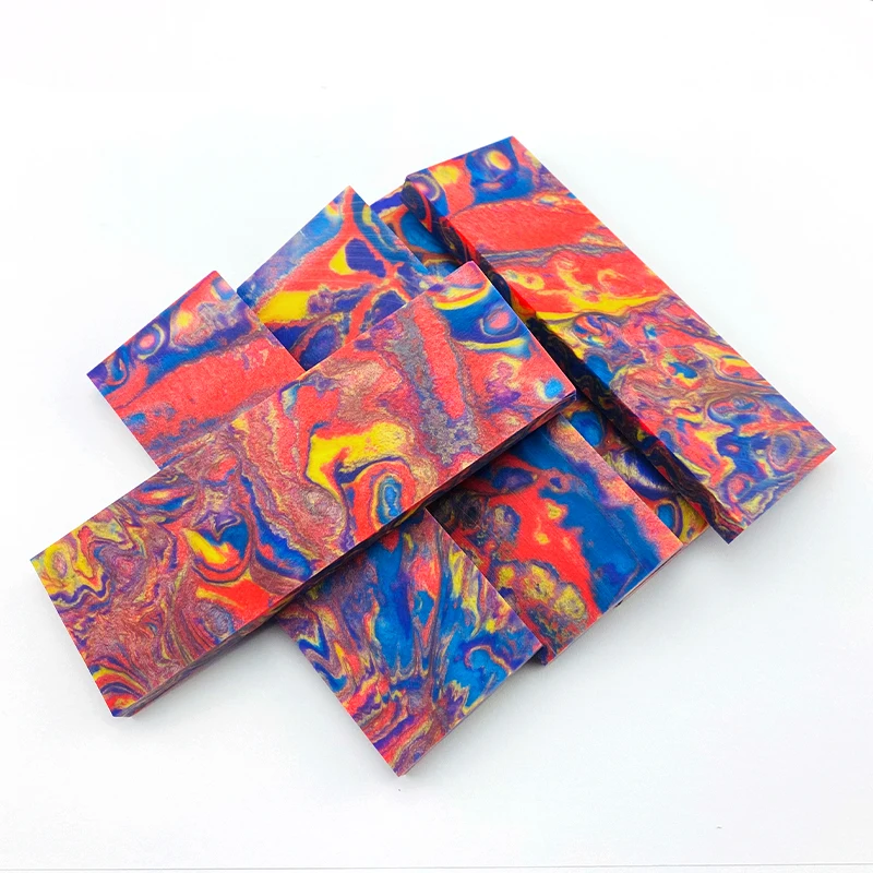 2 piezas de Material compuesto de resina c-tek para mango de cuchillo DIY, Material de fabricación, placa, patrón de nube, Material de mango 120x40x8mm - imagen 4