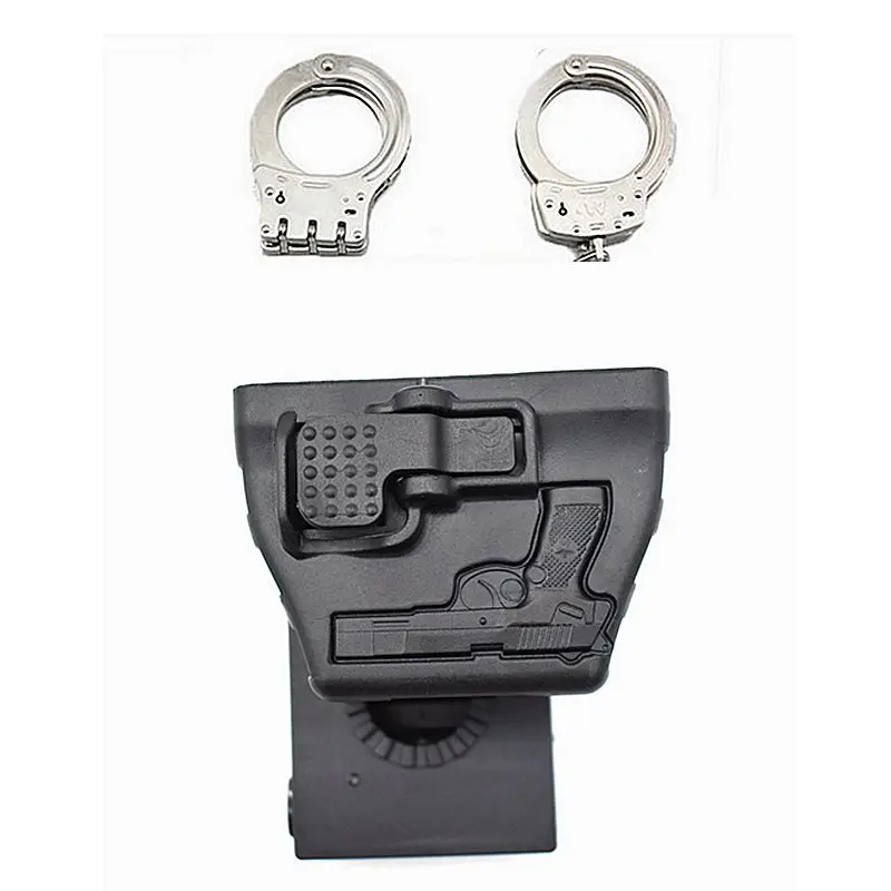 Funda para esposas estándar de policía táctica, funda para puños, grilletes de polímero, equipo profesional, cinturón, funda, soporte para cintura - imagen 4