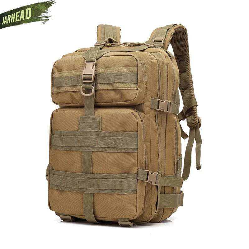 Mochila de ejército de camuflaje, 50L, bolsas tácticas militares de asalto, molle, accesorio de caza, trekking, impermeable - imagen 5