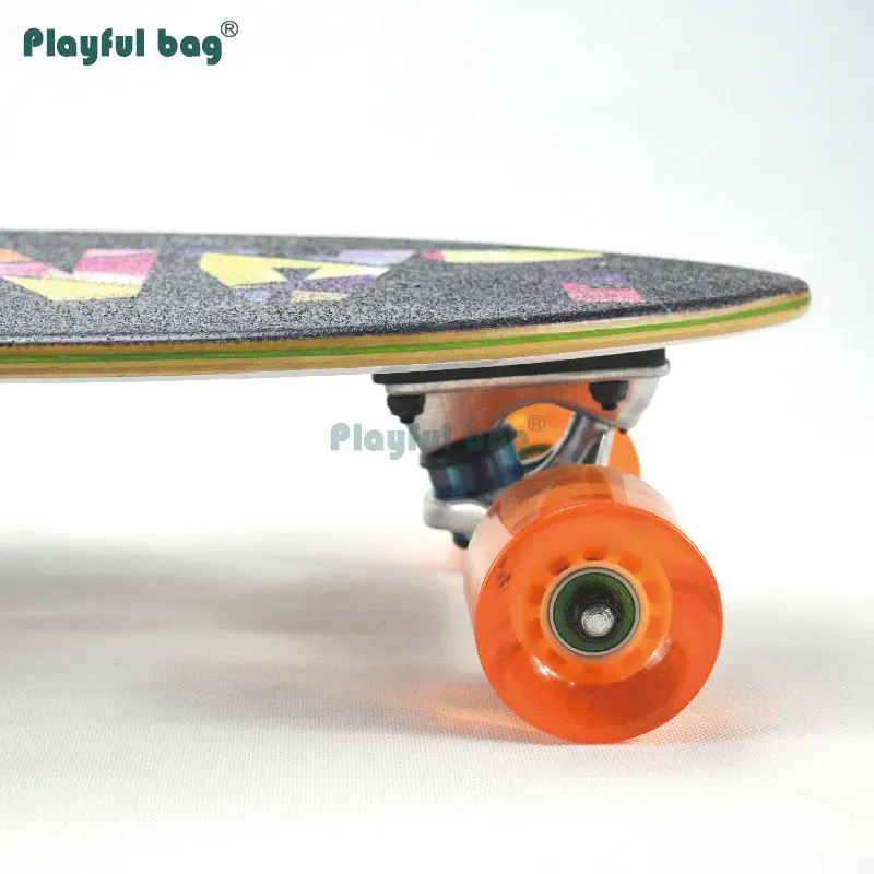 Skateboard de Arce, bolsa juguetona de 76CM, tabla de peces grandes, duradera, cuatro ruedas, patrón de transferencia térmica, tabla de Skate, AMA39 - imagen 5