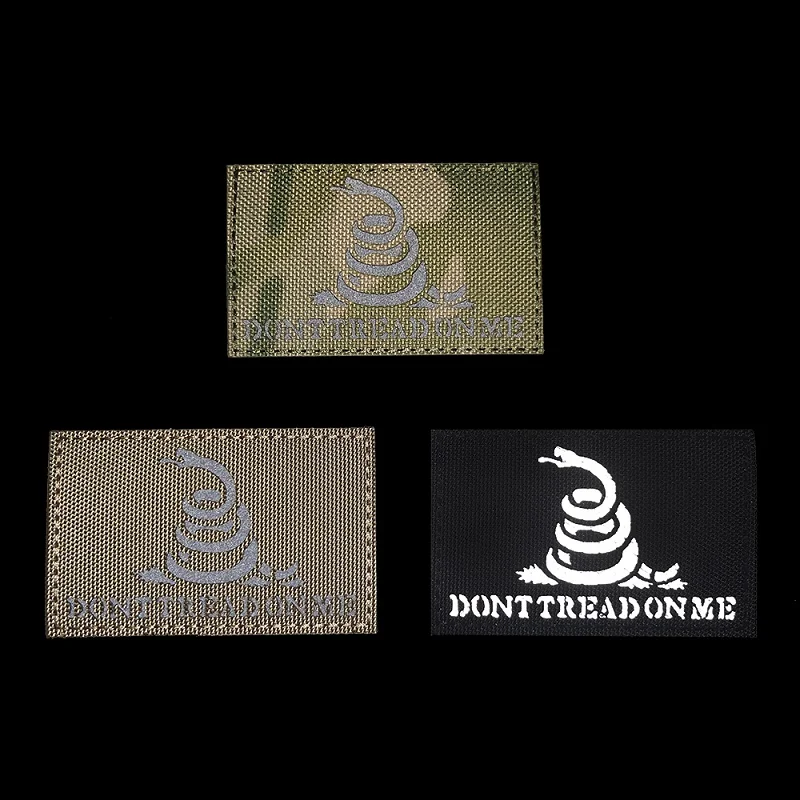 Bandera reflectante IR American Gadsden, parches de serpiente, brazalete de nailon, insignias de reconocimiento nocturno, sección para ropa - imagen 2