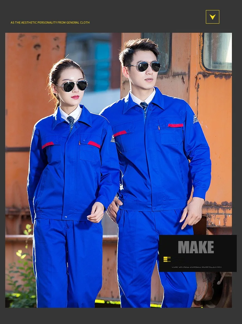 Nueva chaqueta + pantalones con gorra 2025, monos de protección laboral de manga larga para hombre, traje protector de reparación de automóviles con pintura en aerosol - imagen 4