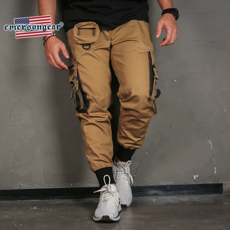 Emersongear Pantalones Tácticos para Correr Pantalón Banda Tobillo Camuflaje Táctico Cintura Estirada Wargame Caza Camping - imagen 5